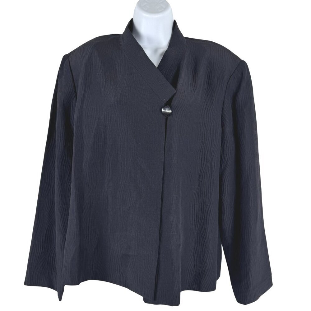 Nina Mclemore Blazer Jacket Womens Medium Textured Silk Rayon‎ CJ-1907